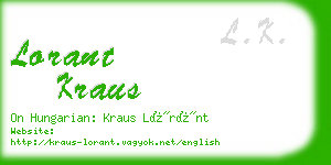 lorant kraus business card